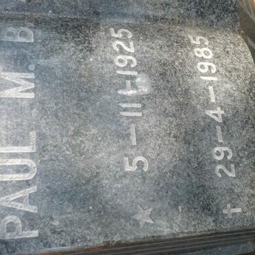 GROBLER  Paul M.B. 1925-1985