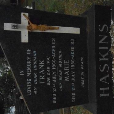 HASKINS Frank -1966 &amp; Marie -1990