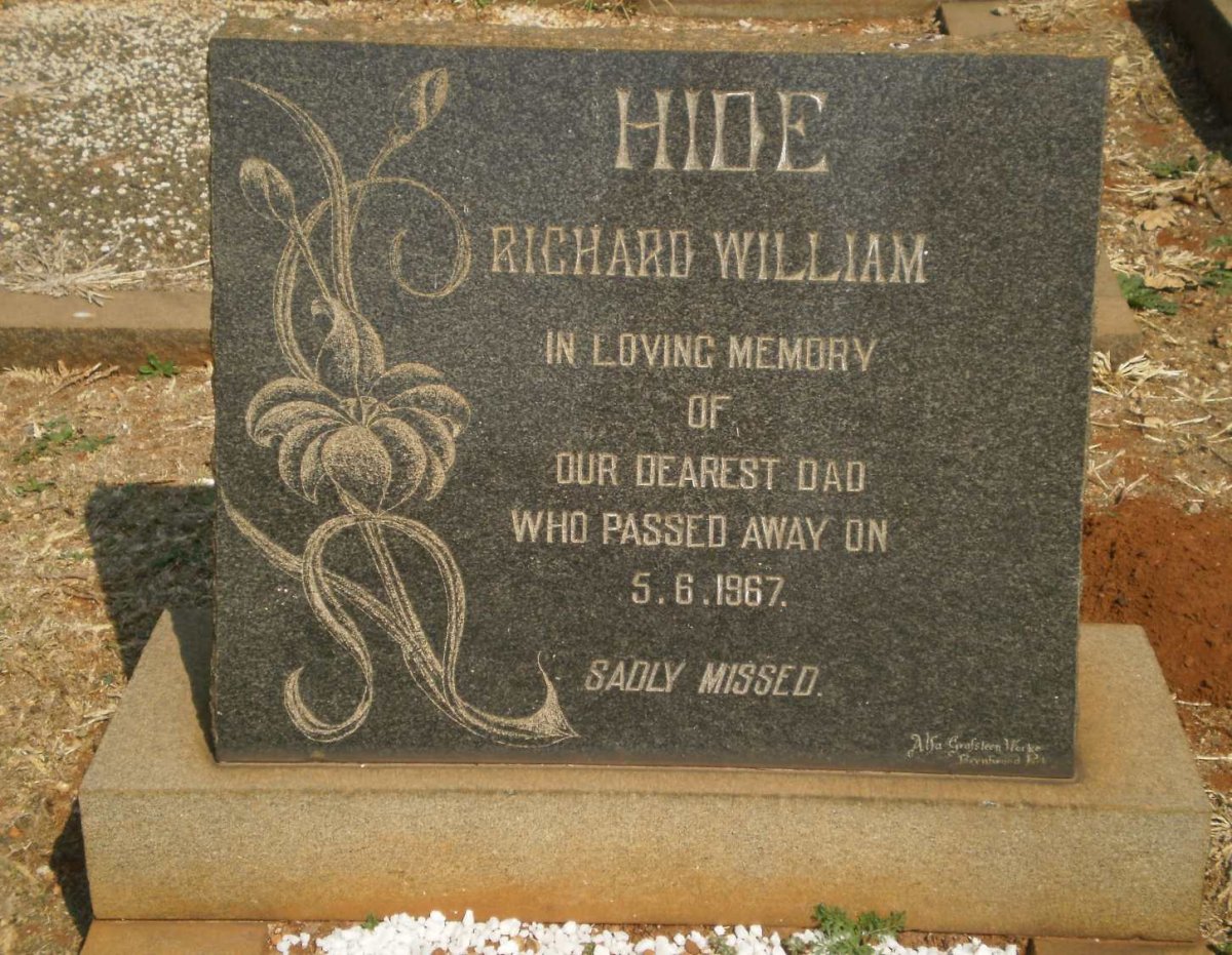 HIDE Richard William -1967