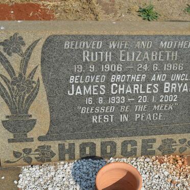 HODGE Ruth Elizabeth 1906-1966 :: HODGE James Charles Bryan 1933-2002