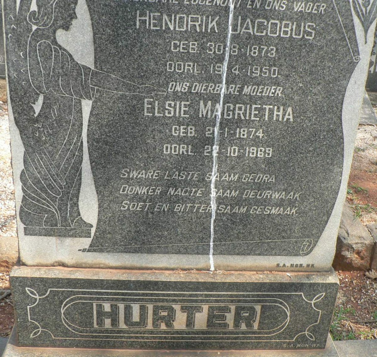 HURTER Hendrik Jacobus 1873-1950 &amp; Elsie Magrietha 1874-1969