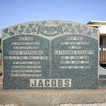 JACOBS David Stephanus 1883-1953 &amp; Catharina Elizabeth 1886-1971