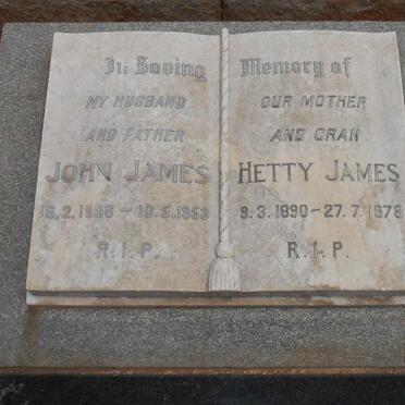 JAMES John 1896-1953 &amp; Hetty 1890-1978