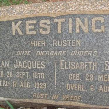 KESTING Jean Jacques 1870-1929 &amp; Elisabeth Susanna 1870-1940