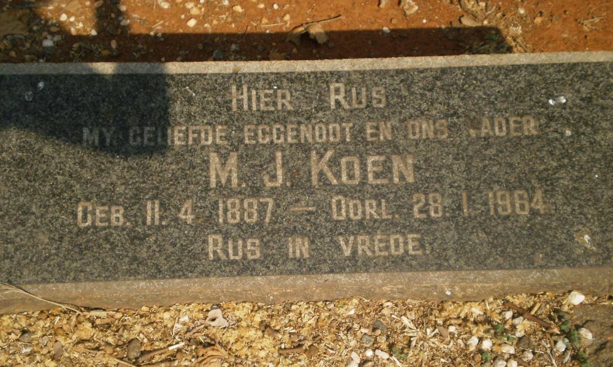 KOEN M.J. 1887-1964