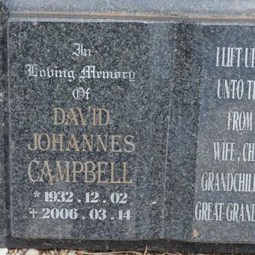 CAMPBELL David Johannes 1932-2006
