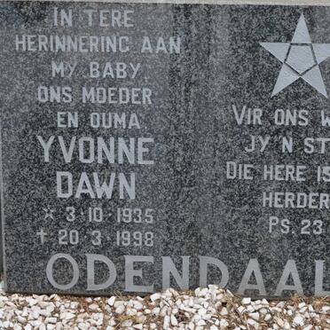 ODENDAAL Yvonne Dawn 1935-1998