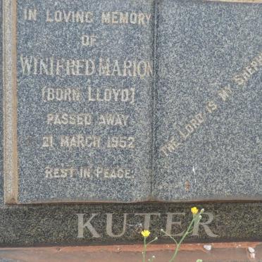 KUTER Winifred Marion nee LLOYD -1952