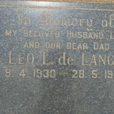 LANGE Leo L., de 1930-1967