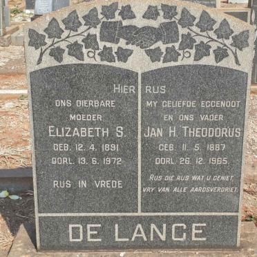 LANGE Jan H. Theodorus, de 1887-1965 &amp; Elizabeth S. 1891-1972