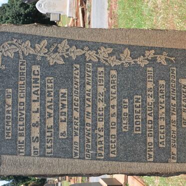 LAING Leslie Walmer -1915 :: LAING Doreen -1911 :: LAING Edwin -1915