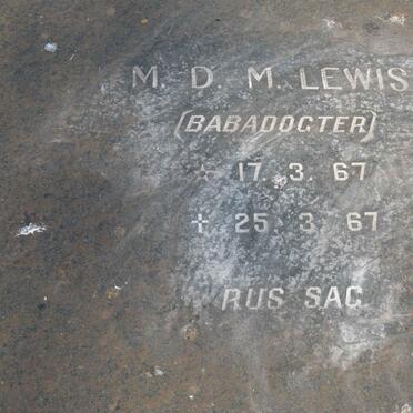 LEWIS M.D.M. 1967-1967