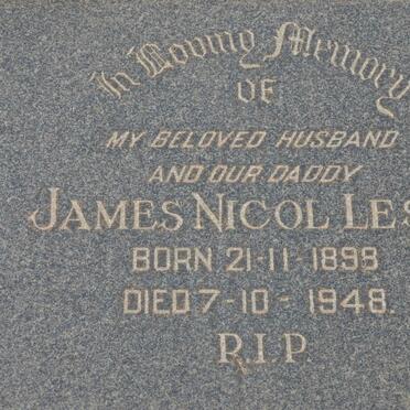 LESLIE James Nicol 1898-1948