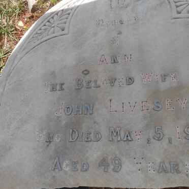 LIVESEY Ann -1911