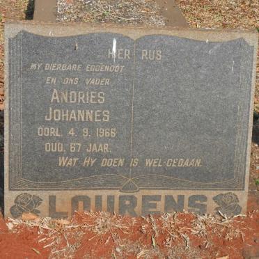 LOURENS Andries Johannes -1966