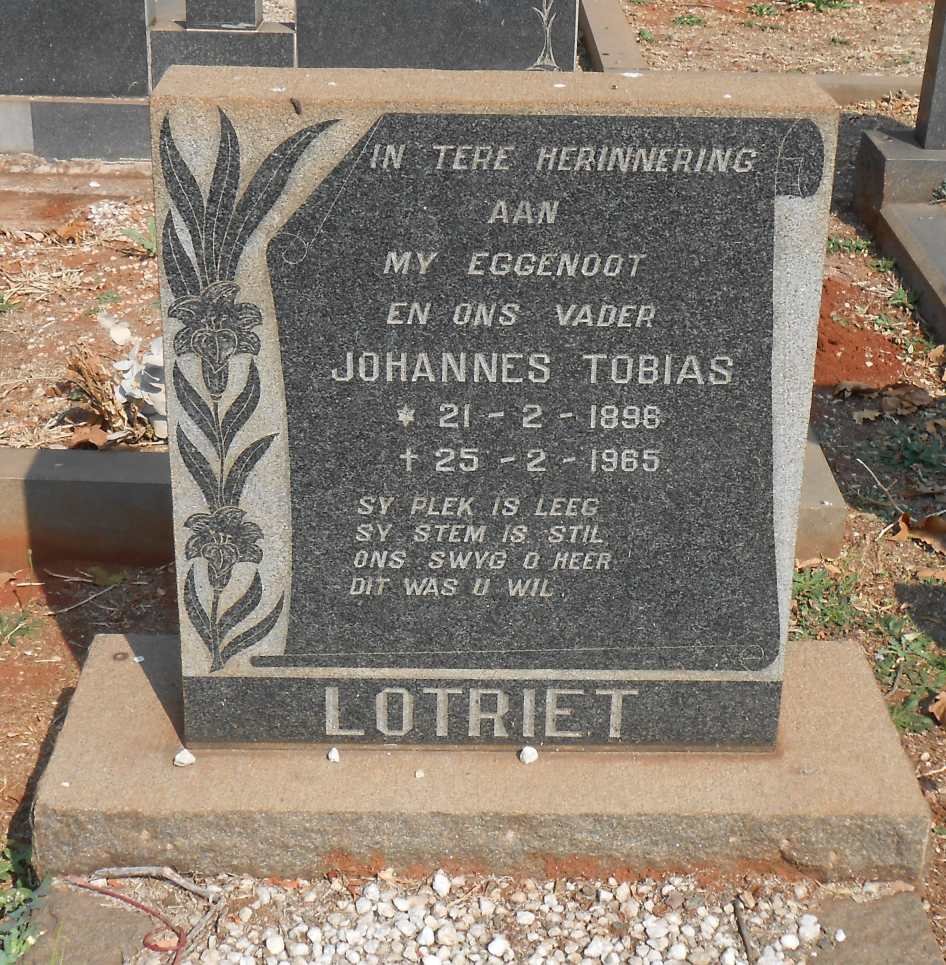 LOTRIET Johannes Tobias 1896-1965