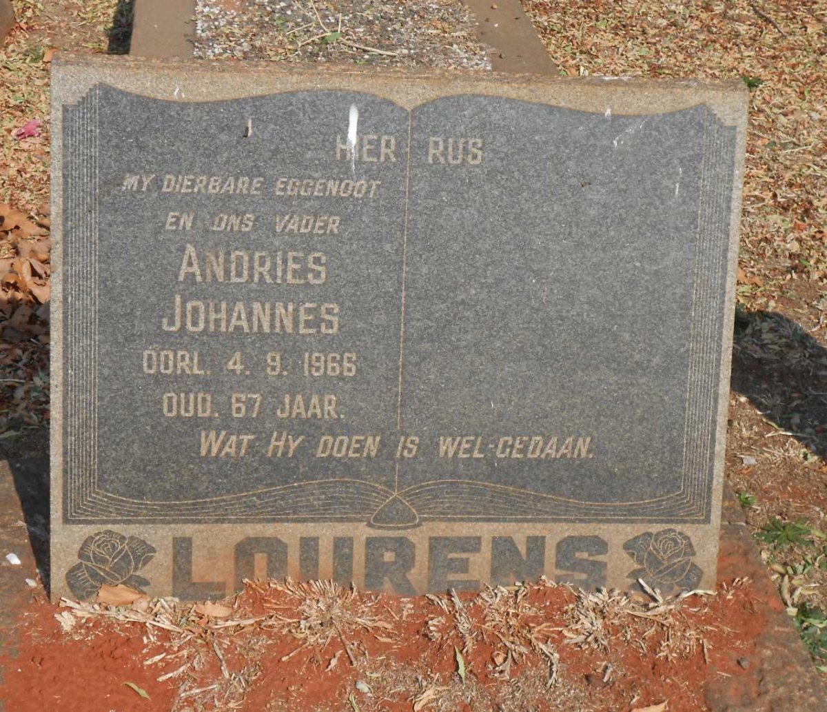 LOURENS Andries Johannes -1966