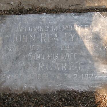 LYALL John Rea 1879-1963 &amp; Margaret 1881-1977