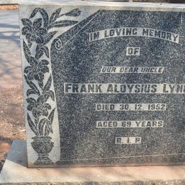 LYNCH Frank Aloysius -1952