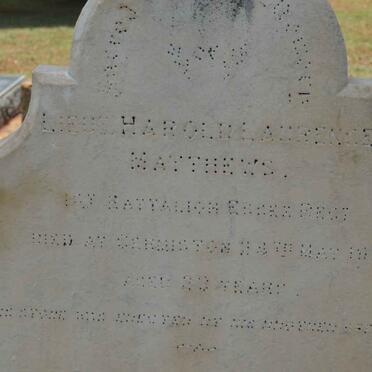 xxMATTHEWS Harold Laurence -1902