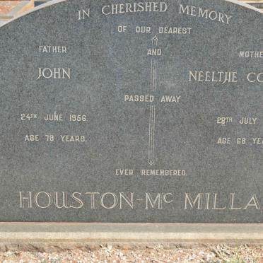 McMILLAN John, Houston -1956 &amp; Neeltjie Corstina -1956