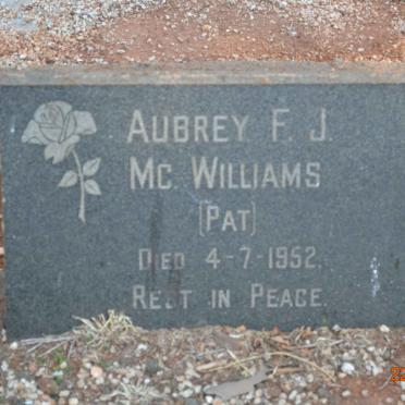 McWILLIAMS Aubrey F.J. -1952