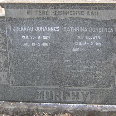 MURPHY Coenrad Johannes 1906-1987 &amp; Cathrina Dorethea BOUWER 1911-1952