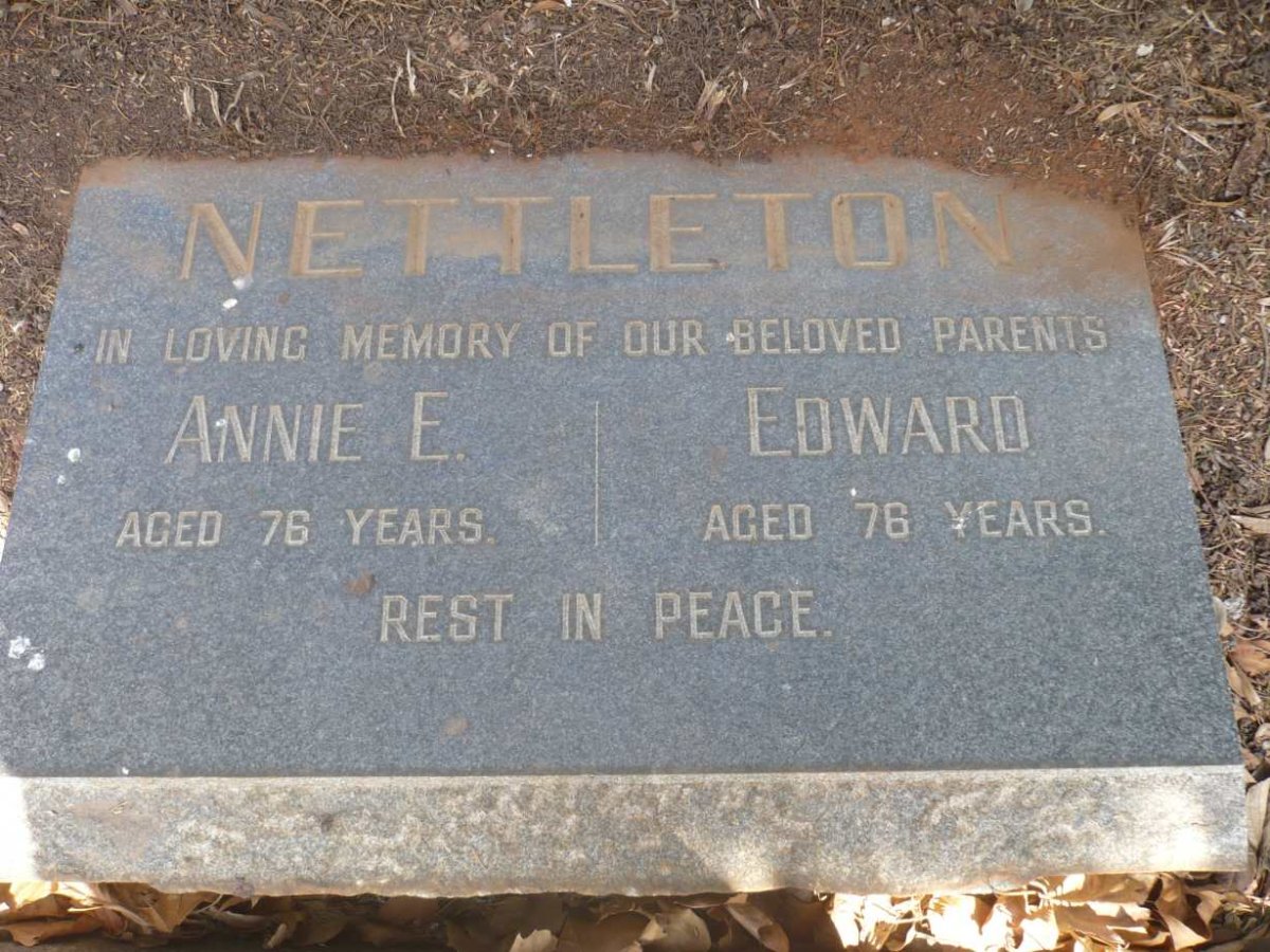 NETTLETON Edward &amp; Annie E.