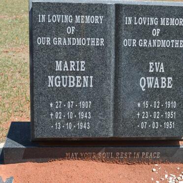 NGUBENI Marie 1907-1943 :: QWABE Eva 1910-1951