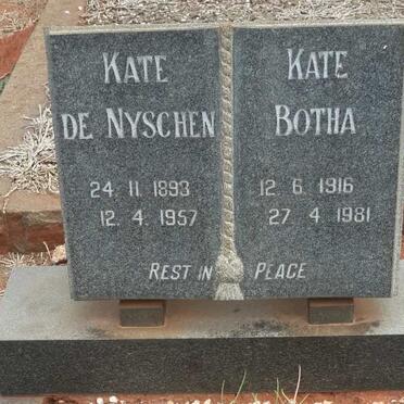 NYSCHEN Kate, de 1893-1957 :: BOTHA Kate 1916-1981