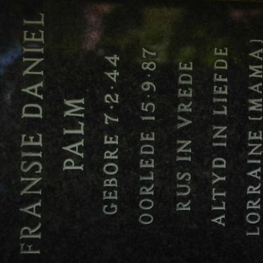 PALM Fransie Daniel 1944-1987
