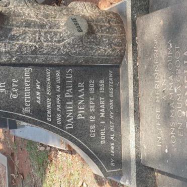 PIENAAR Daniel Paulus 1902-1959 &amp; Cornelia Susanna 1906-199?