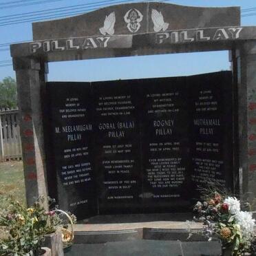 PILLAY M. Neelamugam 1907-1976 &amp; Muthamall 1907-1972 :: PILLAY Gobal 1939-1991 &amp; Rogney 1941-1983