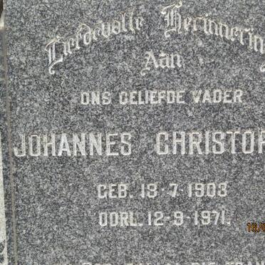 PLASTER Johannes Christopher, von 1903-1971