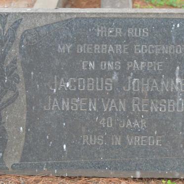 RENSBURG Jacobus Johannes, Jansen van