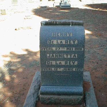 REY Henry, de la -1919 &amp; Jannetta -1921