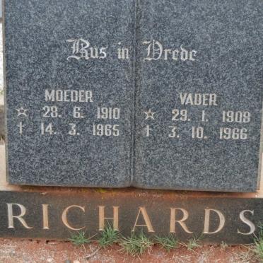 RICHARDS ? 1908-1966 &amp; ? 1910-1965