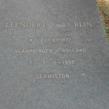 RIJN Leendert, van 1877-1950