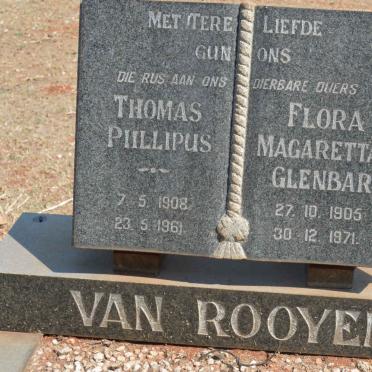 ROOYEN Thomas Piillipus, van 1908-1961 &amp; Flora Magaretta Glenbar 1905-1971