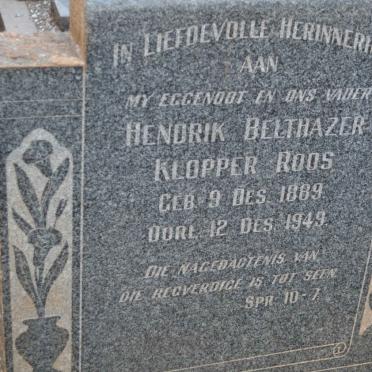 ROOS Hendrik Belthazer Klopper 1889-1949