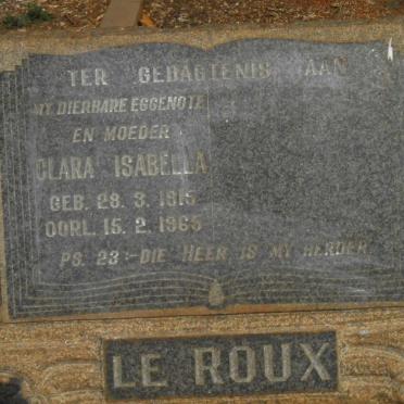 ROUX Clara Isabella, le 1915-1965