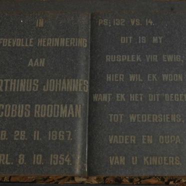 ROODMAN Marthinus Johannes Jacobus 1867-1954