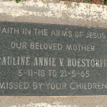 ROESTORFF Pauline Annie V. 1918-1965