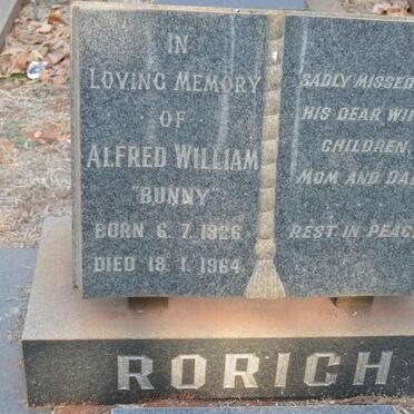 RORICH Alfred William 1926-1964