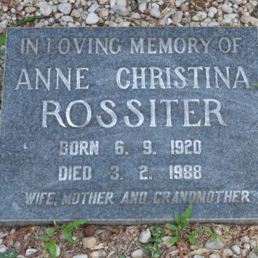 ROSSITER Norman -1929 &amp; Louisa 1881-1962 :: ROSSITER Russel Cuthbert 1920-1985 &amp; Anne Christina 1920-1988