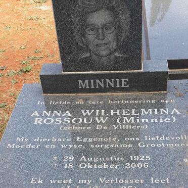 ROSSOUW Anna Wilhelmina DE VILLIERS 1925-2006