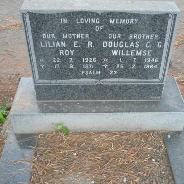 ROY Lilian E.R. 1926-1971 :: WILLEMSE Douglas C.G. 1946-1964
