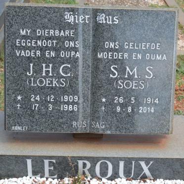 ROUX J.H.C., le 1909-1986 &amp; S.M.S 1914-2014