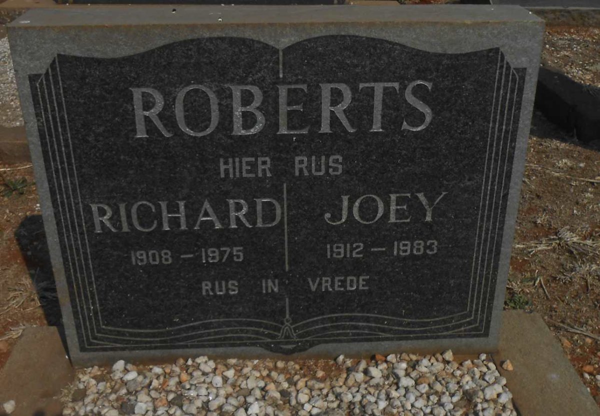 ROBERTS Richard 1908-1975 &amp; Joey 1912-1983