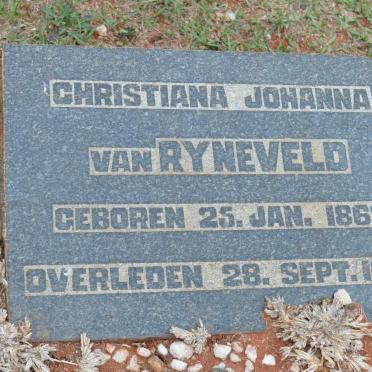 RYNEVELD Christiana Johanna, van 1862-1923